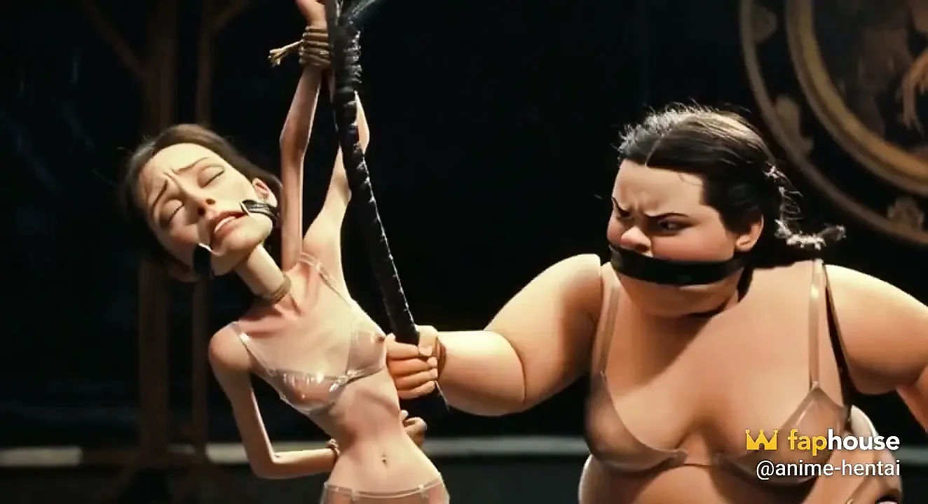 Skinny Slave in Bondage Whipped by Fat SSBBW Mistress