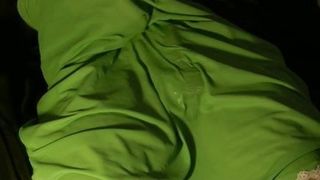 Vintage green nylon slip spurt
