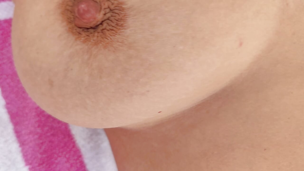 My wife's 30G natural tits for you to enjoy up close