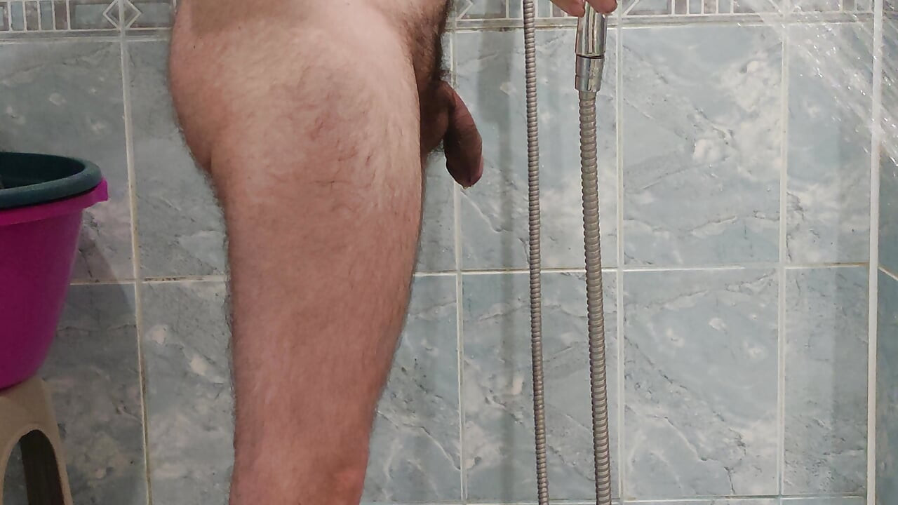 Shower in bathroom my stepdad