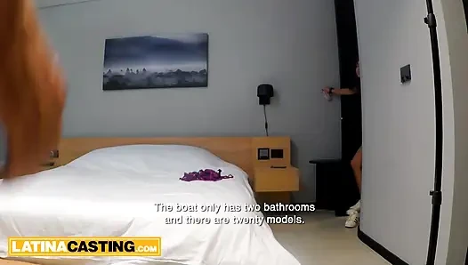 This LATINA TEEN snuck out of her home and rode my BIG COCK for a trip to America