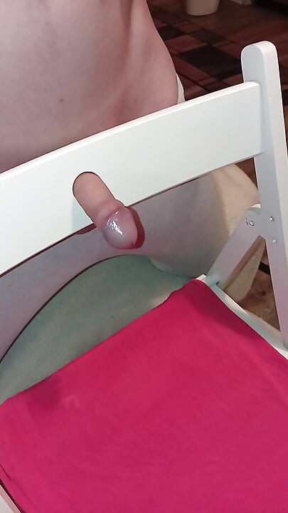 Cumshot in chair
