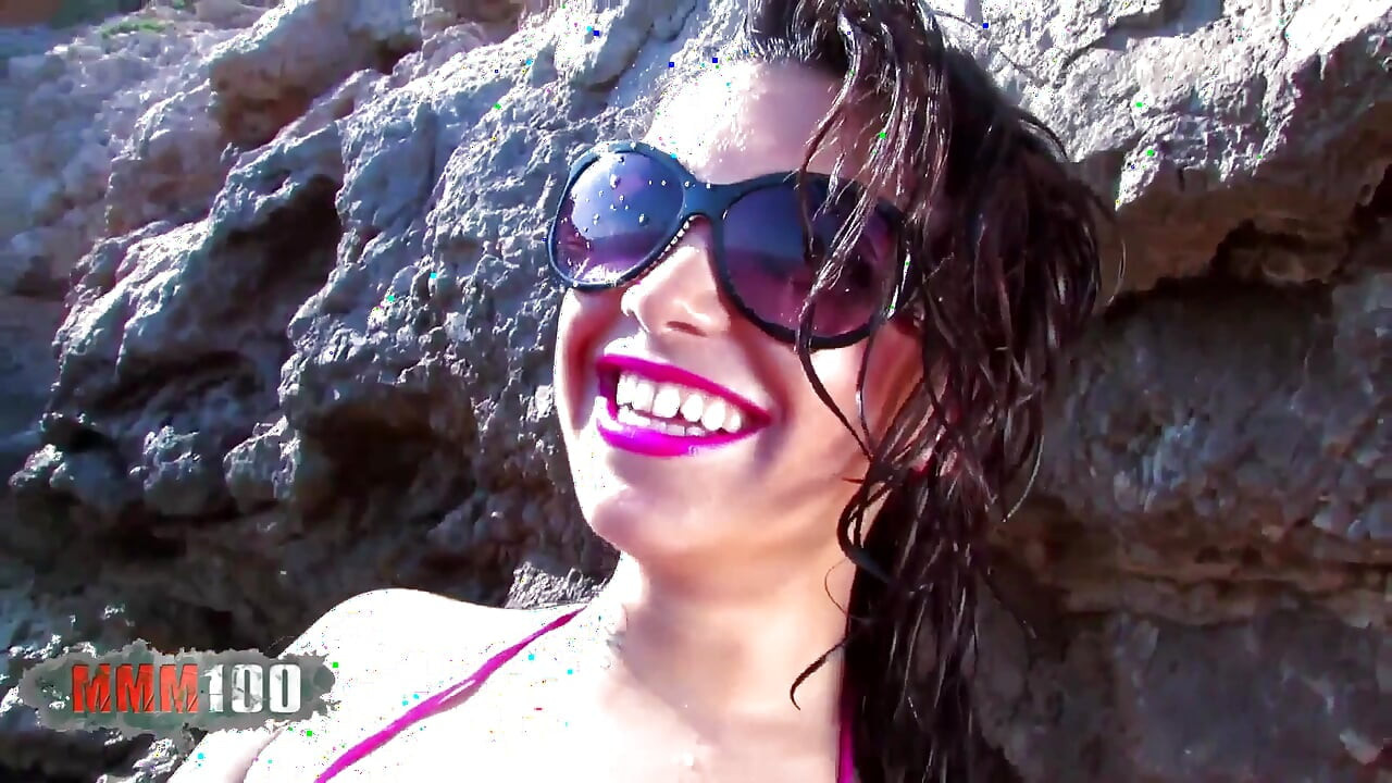 Amazing spanish pornstar Carla Cruz fucking at the beach