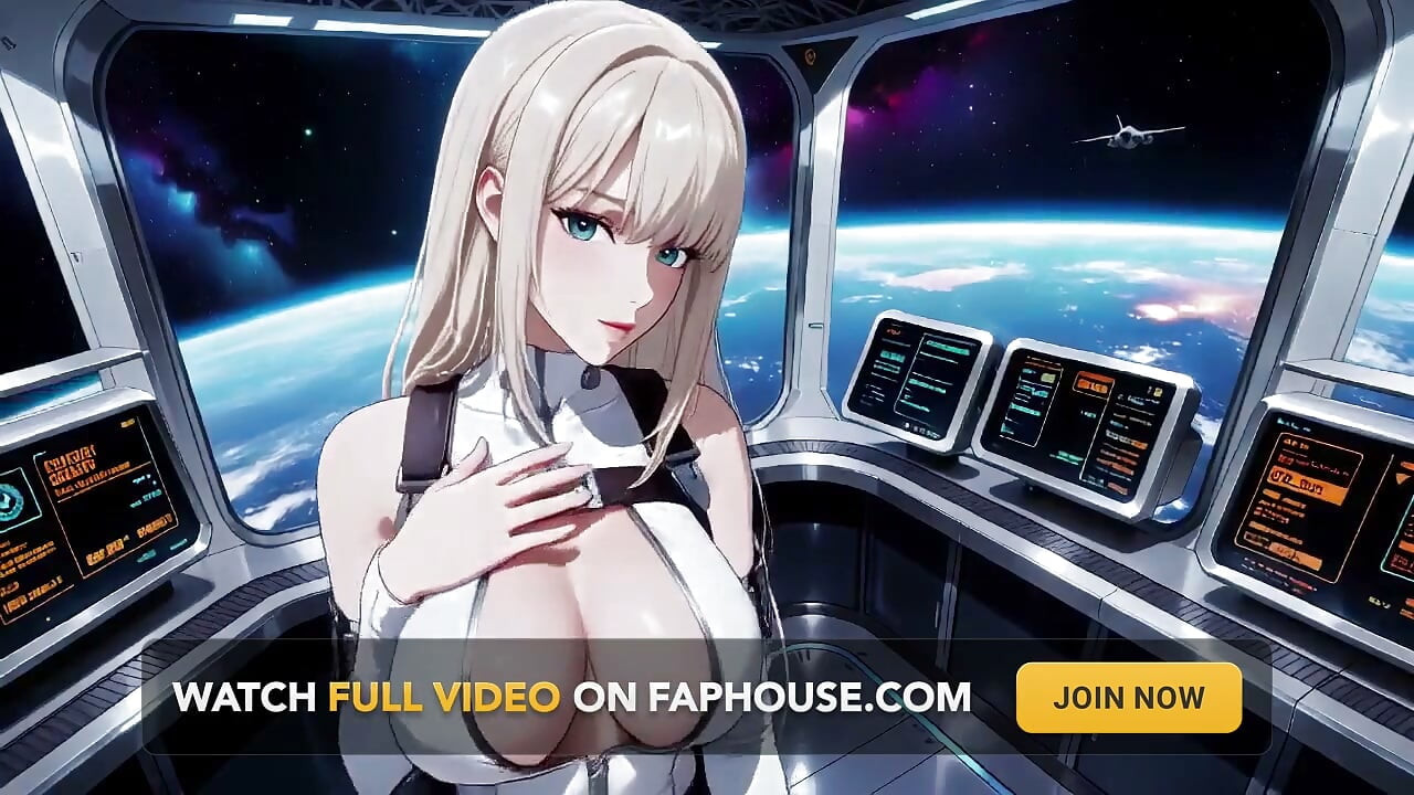 Private Moments Inside the Futuristic Spaceship Where Her White Uniform Is Stretched to Perfection