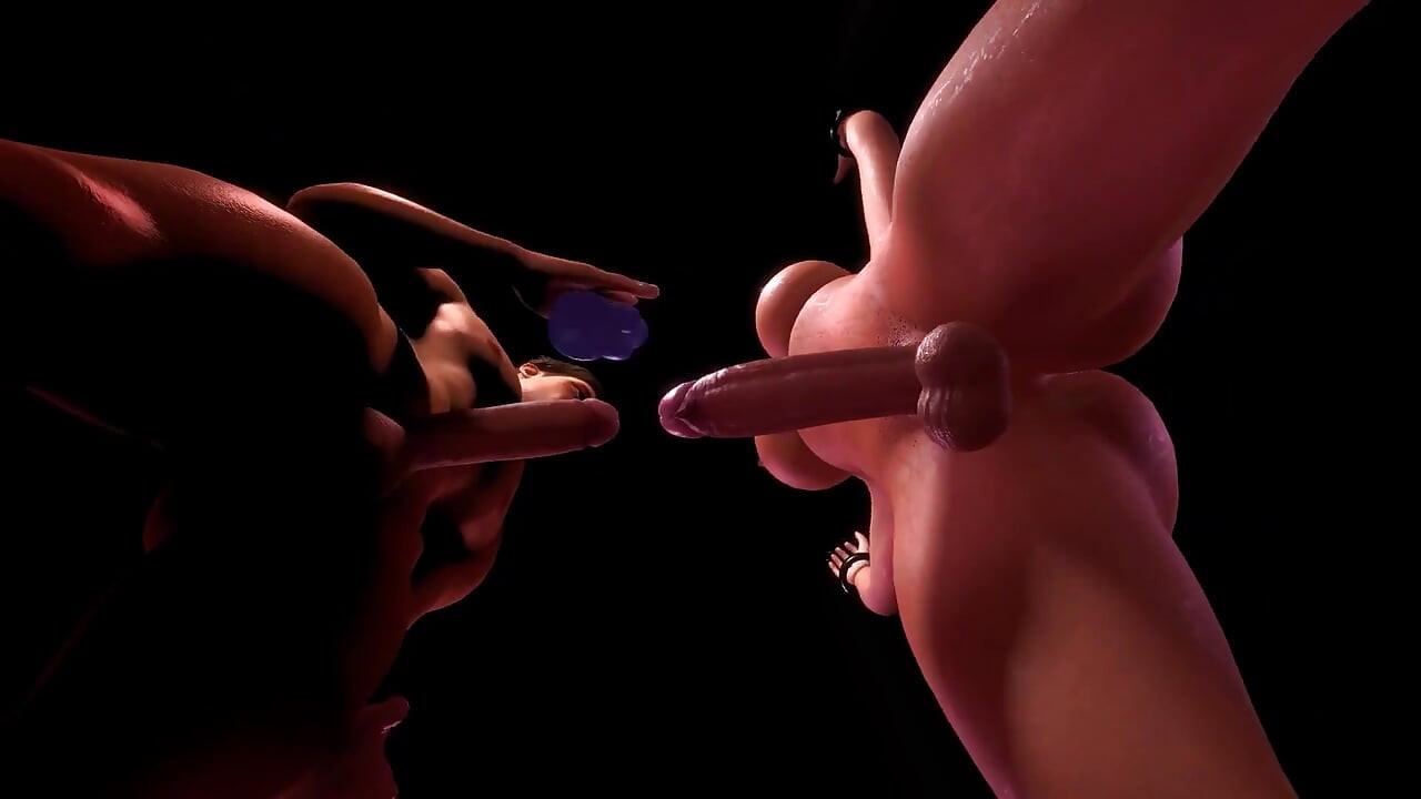 Ladyboy BDSM Dick Slapping and Deep Throat Blowjob
