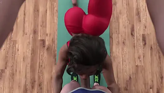 Stepmom Ask Help For Yoga But Stepson Fucks Her Mouth