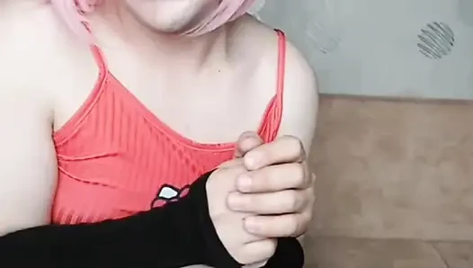 Sevimli şortlu kovboy kız kadın kılıklı pürüzsüz bacaklar büyük