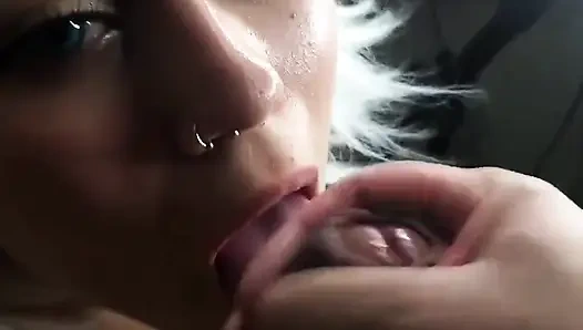 18yo Slut Loves to Plug on a Fat Cock