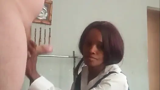 18 Year Old Girl Sucks My Cock in Uniform