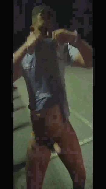 Jaw-dropping moment from "Cute German Boy Jerks Off And Pisses At A Rest Stop (Gas Station) Pee Show And Squirting Outside"