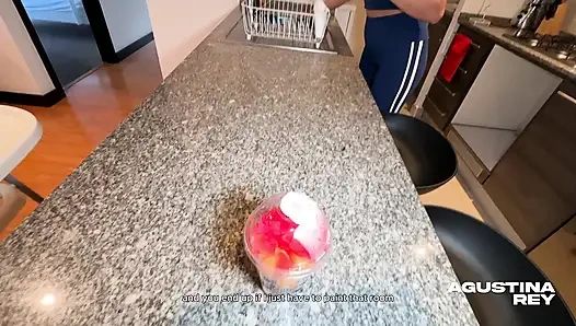 This slutty babysitter just wants my cock inside her and creampie