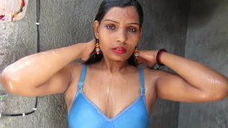 Hot And Sexy Bikini Girl PINKI Desi Savar taking a bath