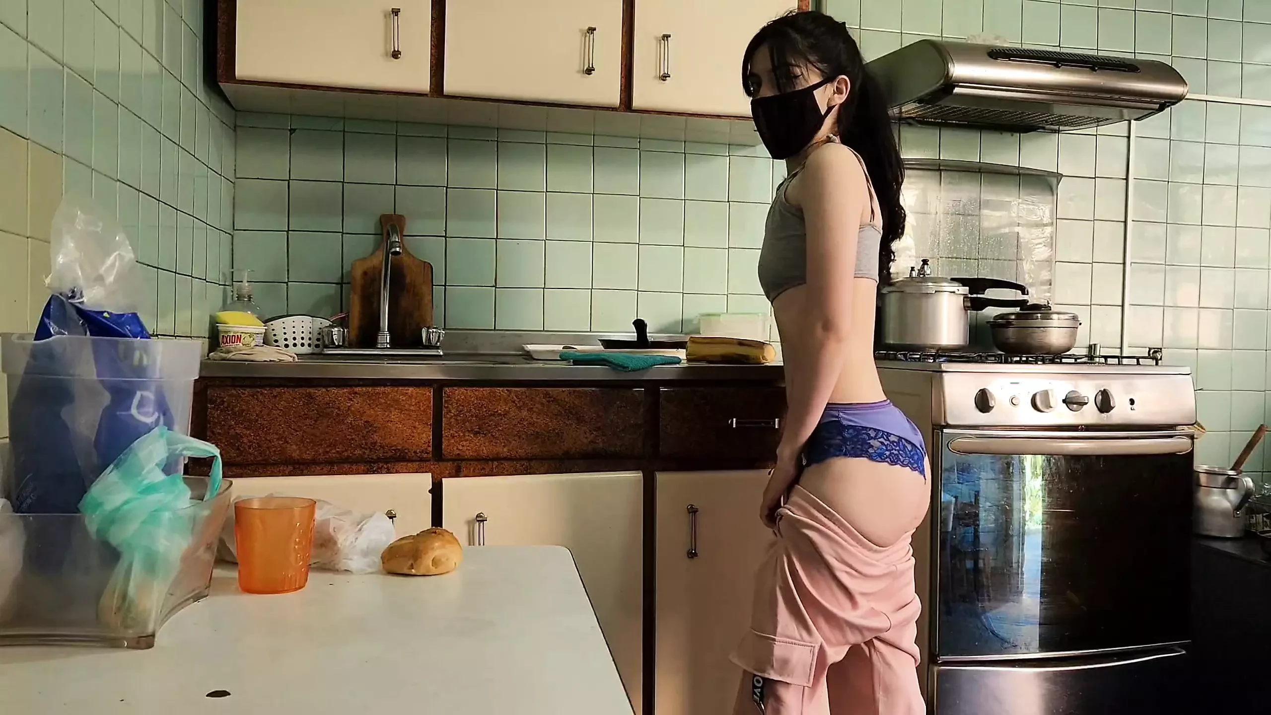 Sexy maid gets fucked by her boss&#039;s step son in her work kitchen
