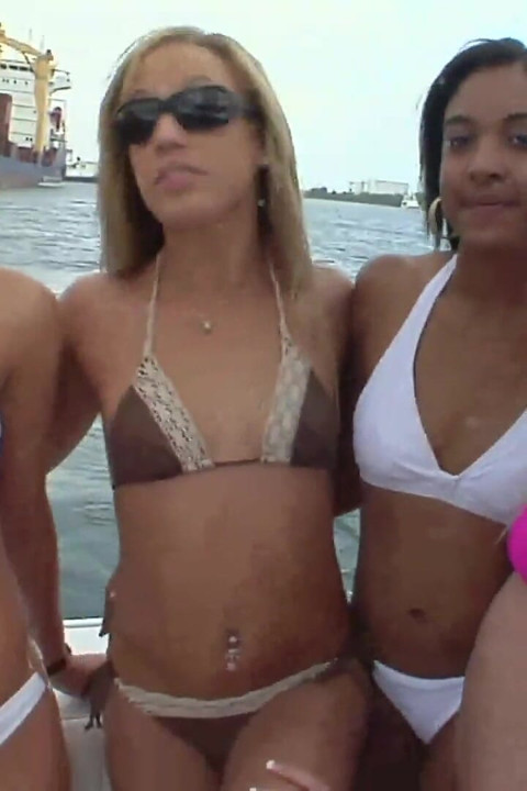 Crazy lesbian orgy in a yacht