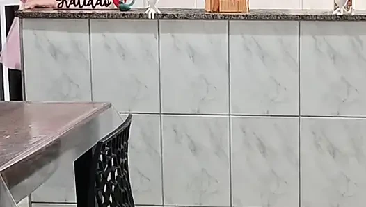 Stepdaughter arrives home from Carnival in the early morning and gives a blowjob.
