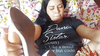 Sexy latina fucking at home with horny lover
