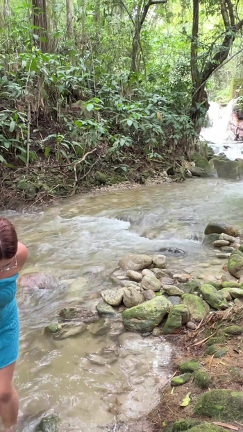 Powerful moment from "I find a rich busty woman showering alone in the river and I take the opportunity to put my delicious"