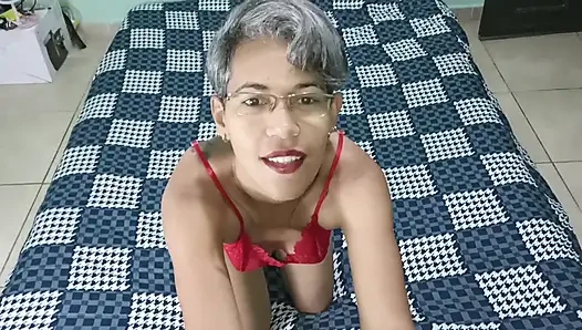 You look so good when you crawl on my cock, stepsister, I filled your face with semen.