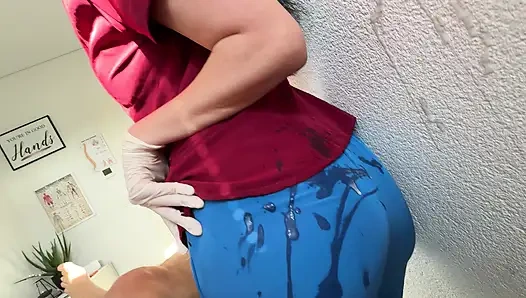 Klient kommt zweimal während der sexy massage-session