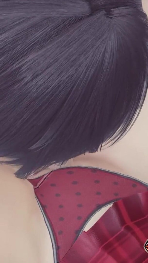 3D hentai-animasjon med Marie Rose fra Dead or Alive – intens kyss-teasing, onani og fitte-slikking | klipp 1
