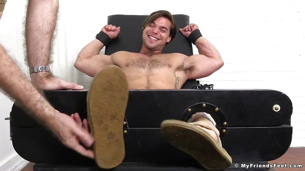 Hairy Hunk Aspen Tied up & Tickled