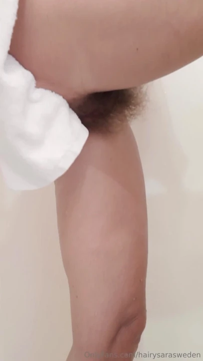Mature super hairy MILF after shower