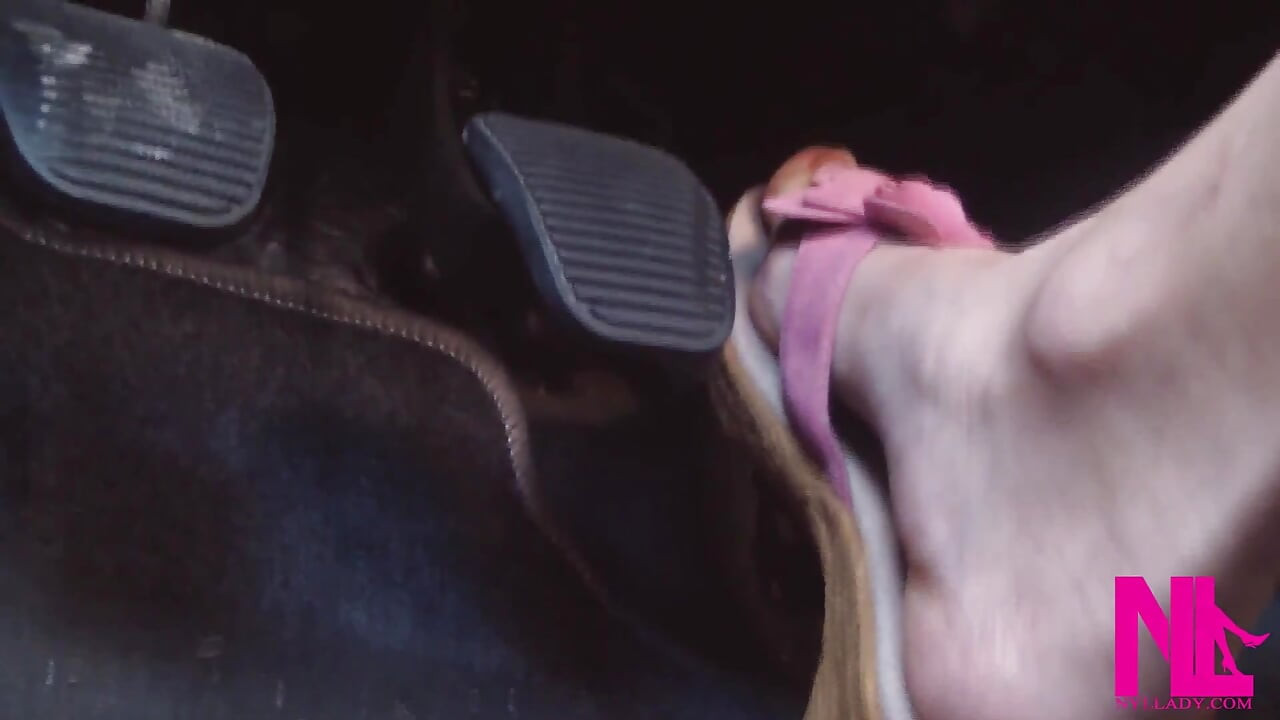 Pedal Pumping in Pink Wedgesflip Flops