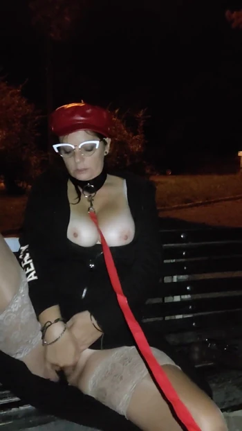 Key moment from "Chubby Milf in cute glasses masturbates herself"