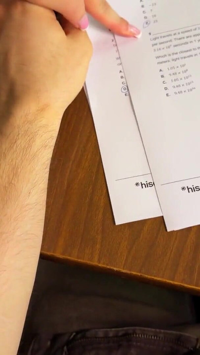 HIGH SCHOOLGIRL at EXAM Jerking him Off under the Table for Right Answers | Clip 1