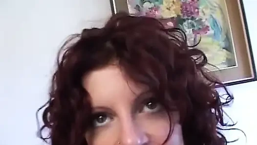 Italian amateur girl filmed with a big cock in her hand