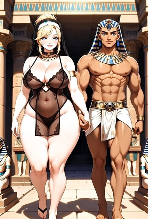 Egyptian Pharaoh Awakens to Fuck Horny Nun in Ancient Temple - Hentai