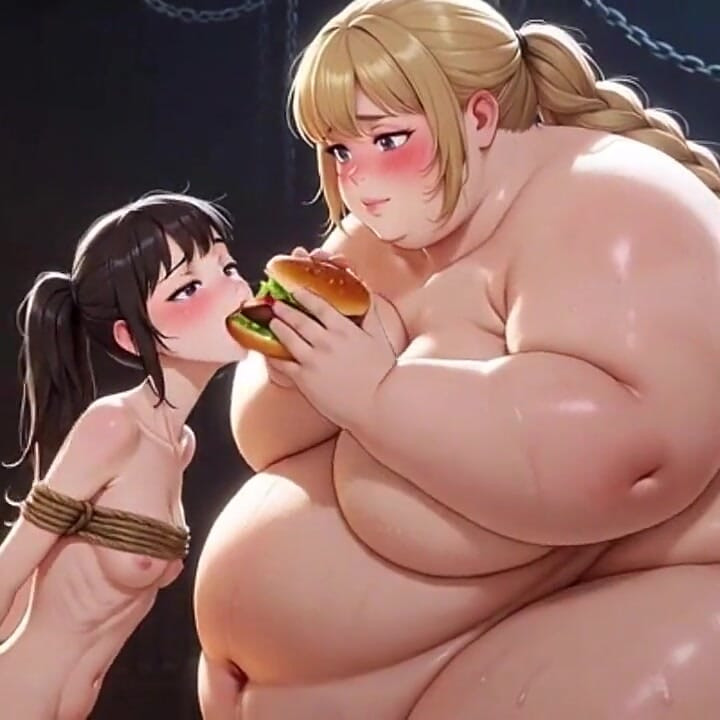 SSBBW Feederism: Humiliating and Fattening Her Skinny Slave