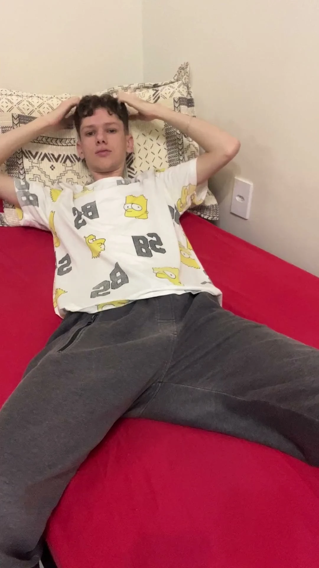 Skinny twink with big dick masturbating till cum,Kedoimath