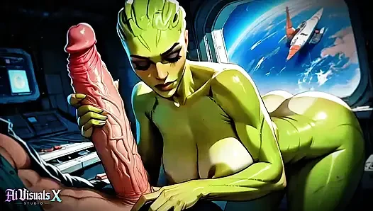 (4K) AI 3D Animated - Horny Alien Slut x Human Male Fantasy (AI Visuals X)