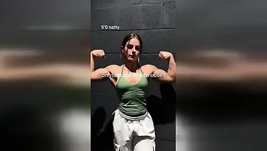 HOT TEEN LENA MOUSE FLASHES HER PUSSY WHILE DOING YOGA
