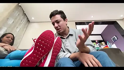 Roommate Gym Sweaty Feet Worship and Smell Ep 2