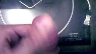 cumshot on record player