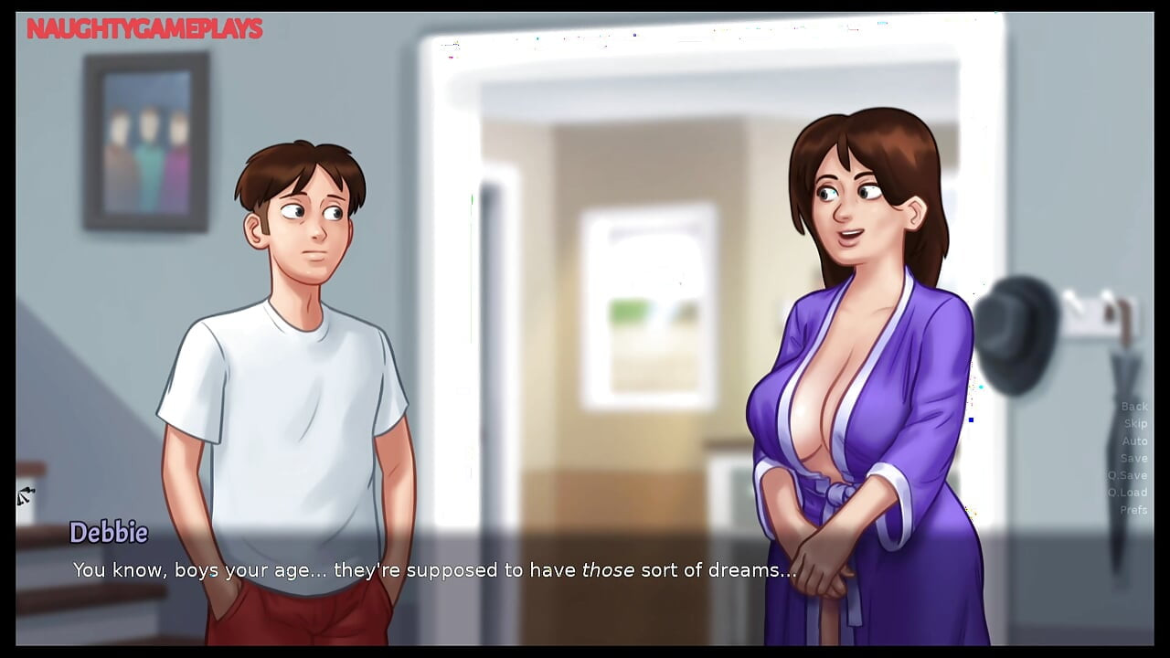 Girlfriend Roommate Gives Horny Pervert Man a Nice Orgasm With Massive Cock -  Summertime Saga By DarkCookie