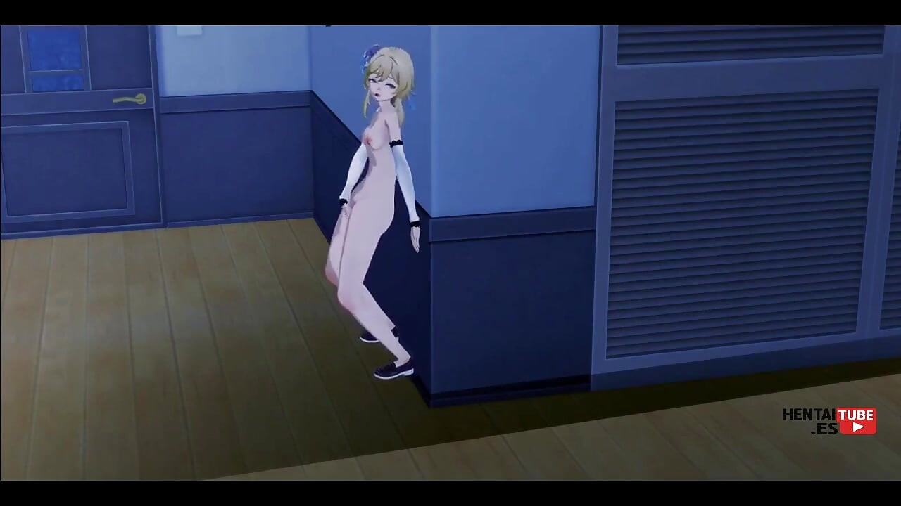 جينشين إمباكت هنتاي -باربرا تصور نفسها وهي تستخدم دسار بينما يشاهدها لومين سرا وتستمني