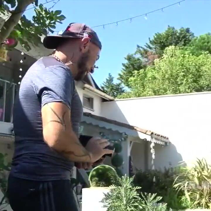 the slut MARCO RUSH fucked raw in the garden by 2 top boys