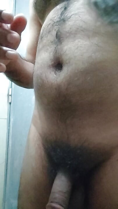 Enjoying jarking at bathroom feel relax