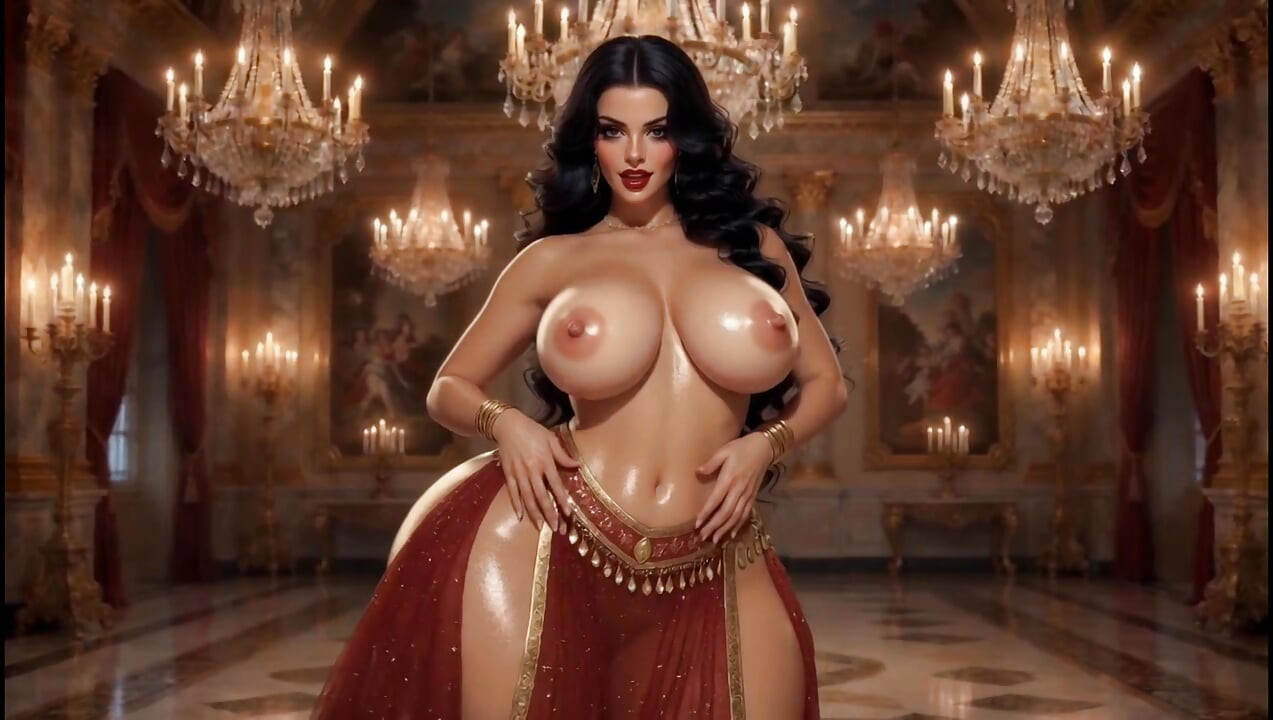 "Mature Sophia  Sensual Belly Dance -  Hips & Massive Curves in Grand Palace"