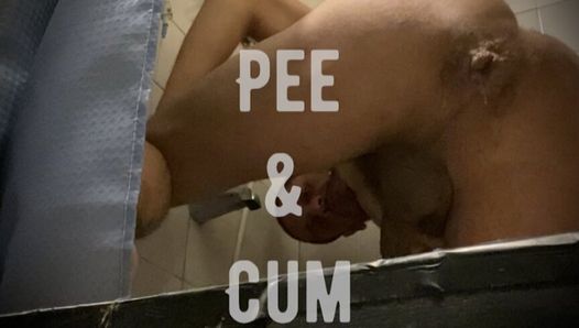 Pee & Cum. CREAMY FART, brown ass.