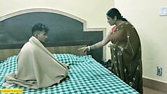 십대 아들과 섹스하는 인도 벵골 새엄마! 선명한 오디오로