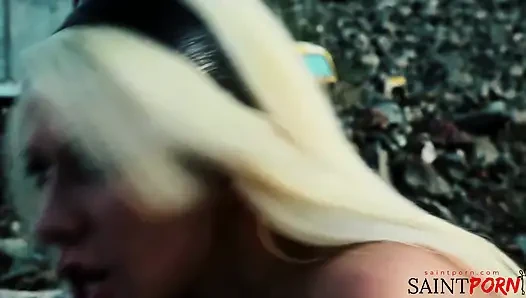 Jazy Berlin Sucks and Fucks a Biker to Make a Wing Man Out of Him