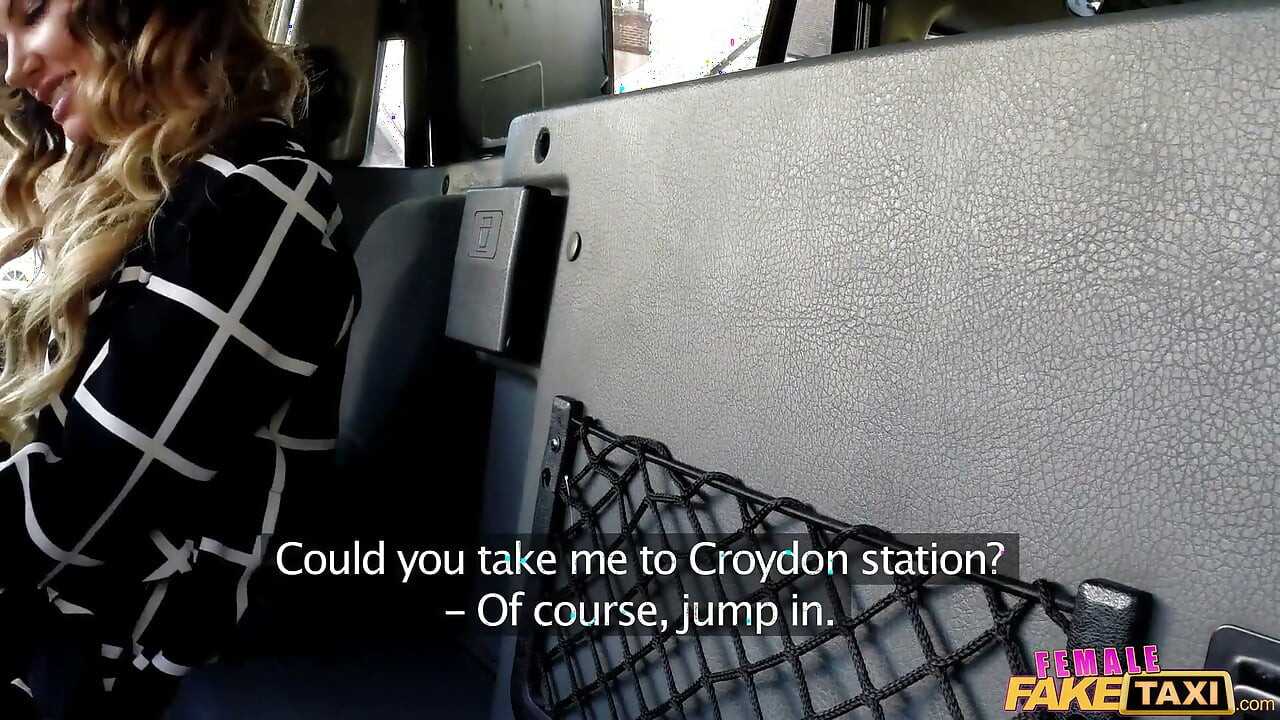 Female Fake Taxi - Naughty Driver Sucks & Fucks Handsome Passenger in Back of Cab