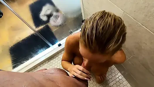 Sp Ying on My Friends Wife in the Shower Then I Fill Her with Cum