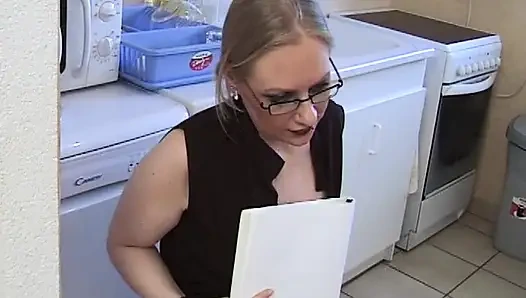 Hot French mom gets her asshole banger hard in the bakery