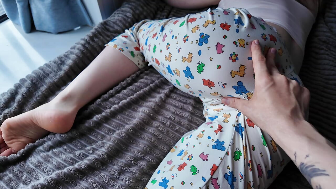 A very horny stepsister fell on my bed