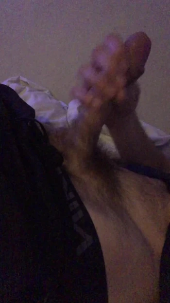 Playing with my big cock